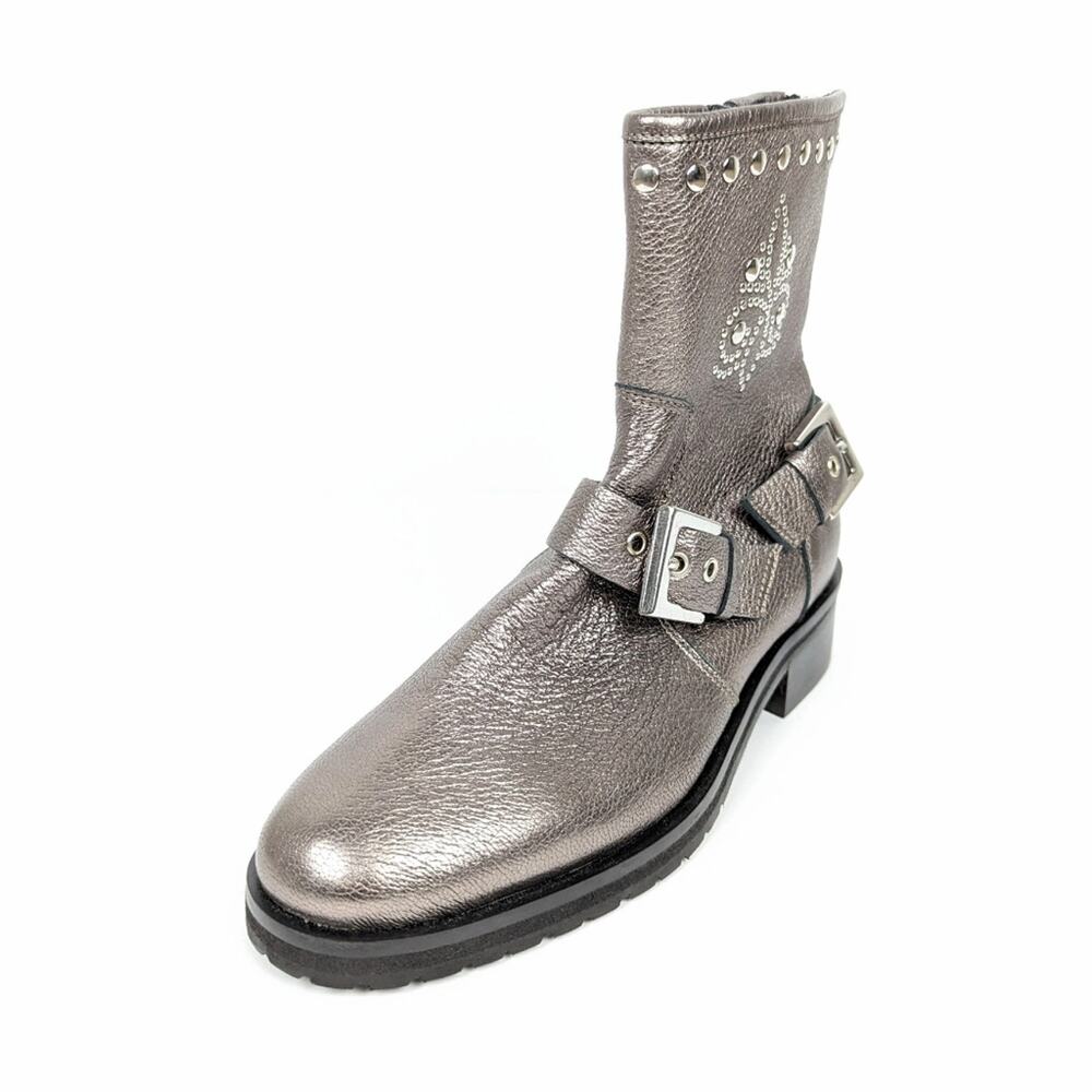 Valentina Rangoni Women’s Metallic Studded Ankle High Boots Size 6
